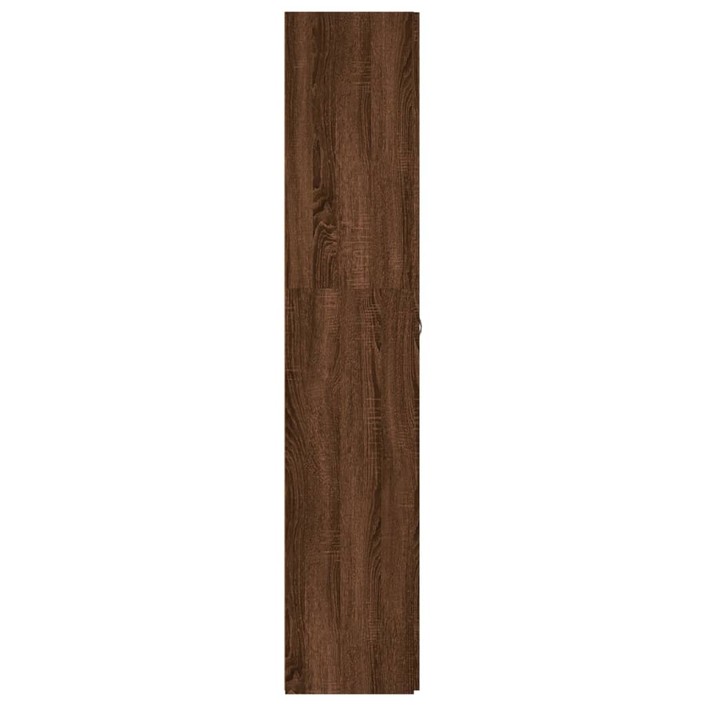 Kenkäkaappi ruskea tammi 80x35,5x180 cm tekninen puu - Sisustajankoti.fi