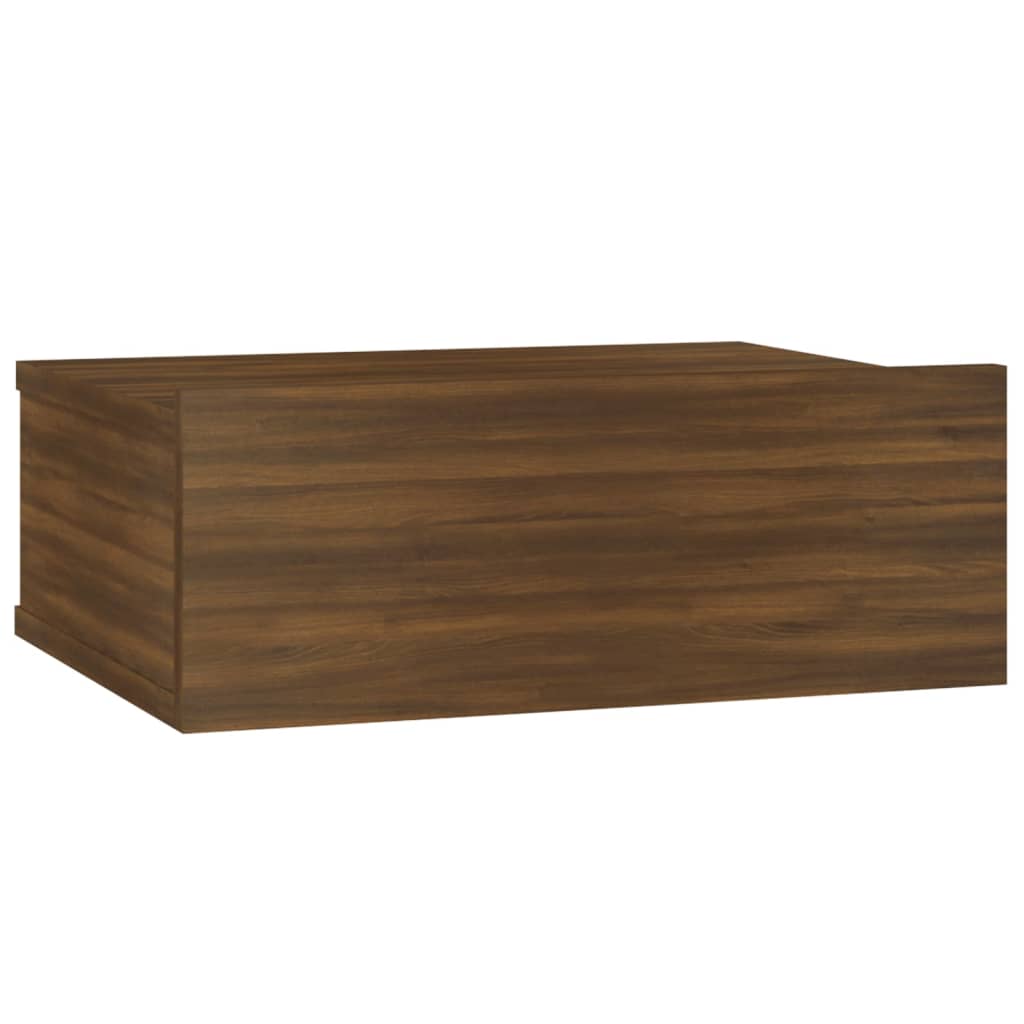 Kelluvat yöpöydät 2 kpl ruskea tammi 40x30x15 cm tekninen puu - Sisustajankoti.fi