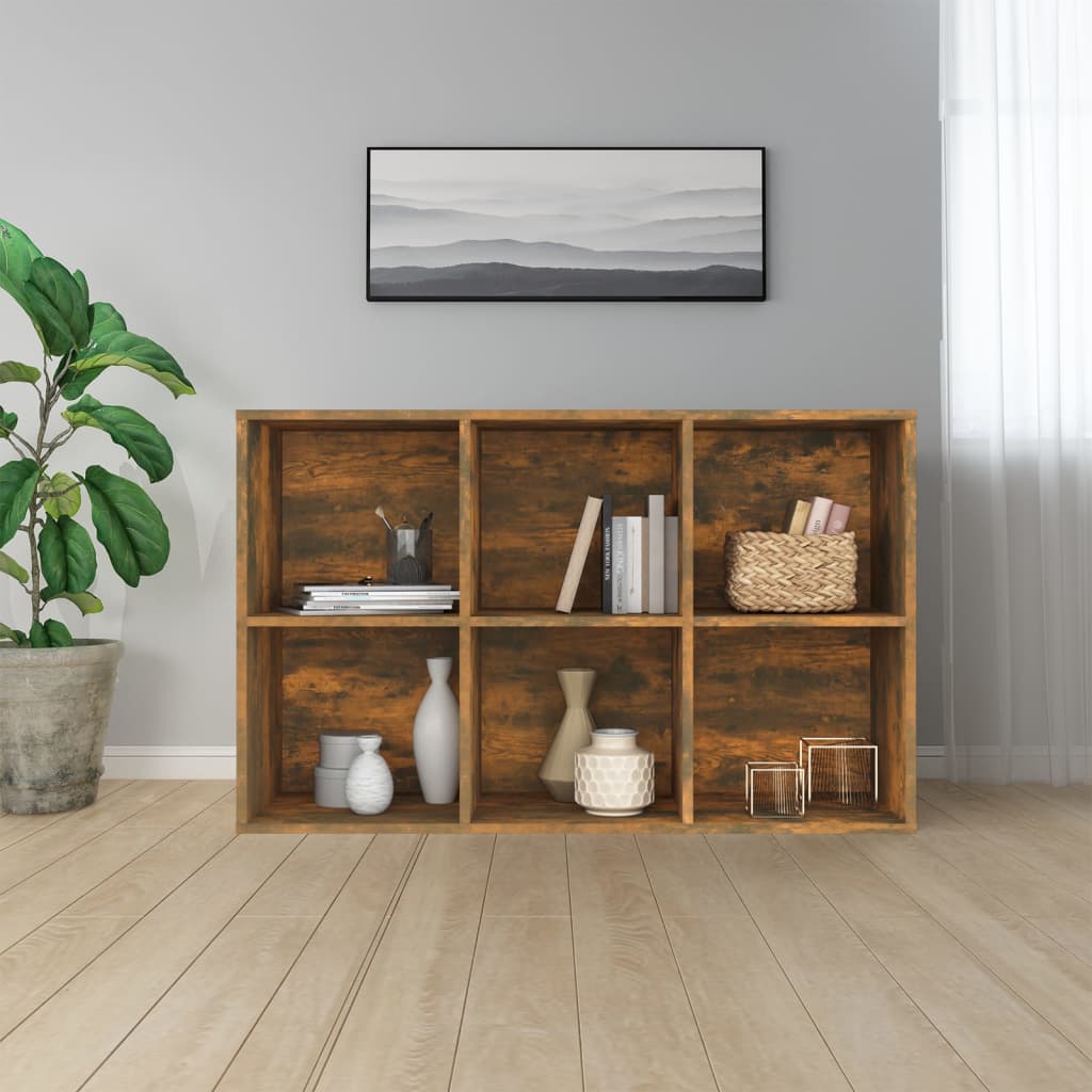 Kirjahylly / Senkki savutammi 66x30x98 cm tekninen puu - Sisustajankoti.fi
