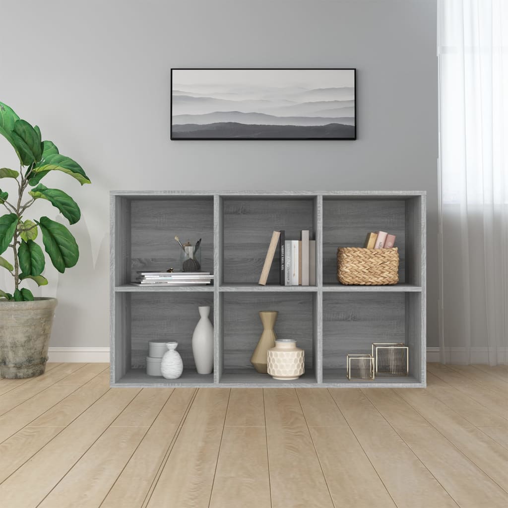 Kirjahylly / Senkki harmaa Sonoma 66x30x98 cm tekninen puu - Sisustajankoti.fi