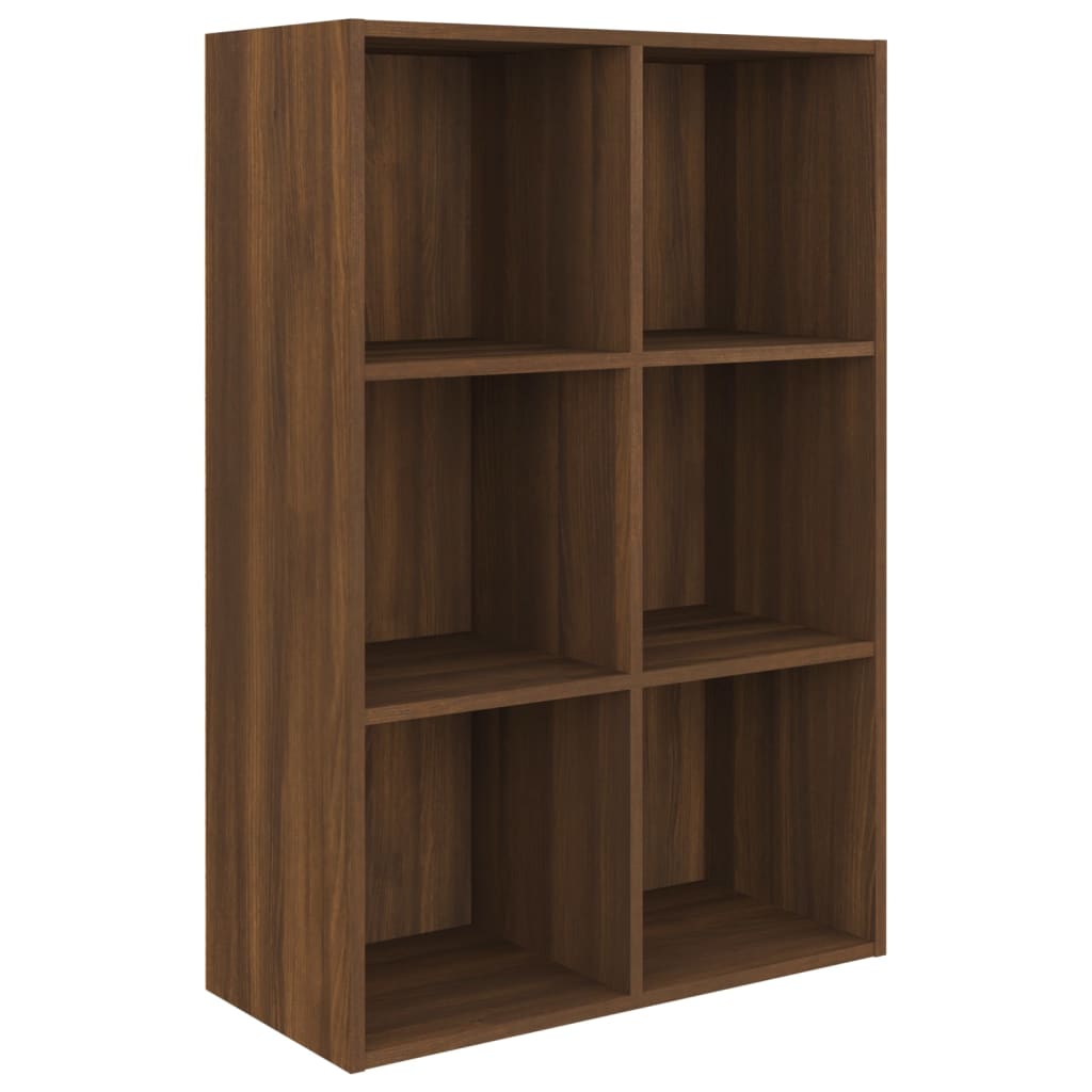 Kirjahylly / Senkki ruskea tammi 66x30x98 cm tekninen puu - Sisustajankoti.fi