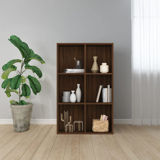 Kirjahylly / Senkki ruskea tammi 66x30x98 cm tekninen puu - Sisustajankoti.fi
