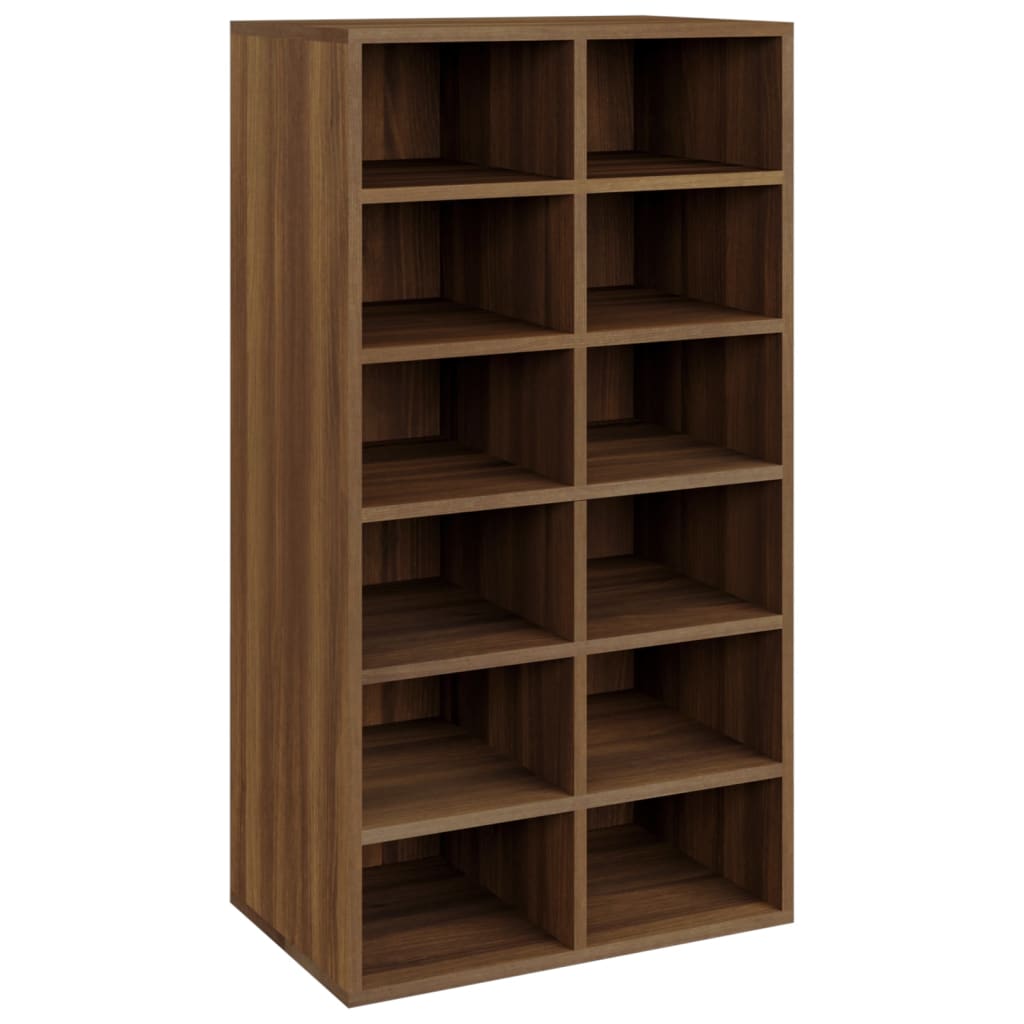 Kenkäteline ruskea tammi 54x34x100,5 cm tekninen puu - Sisustajankoti.fi