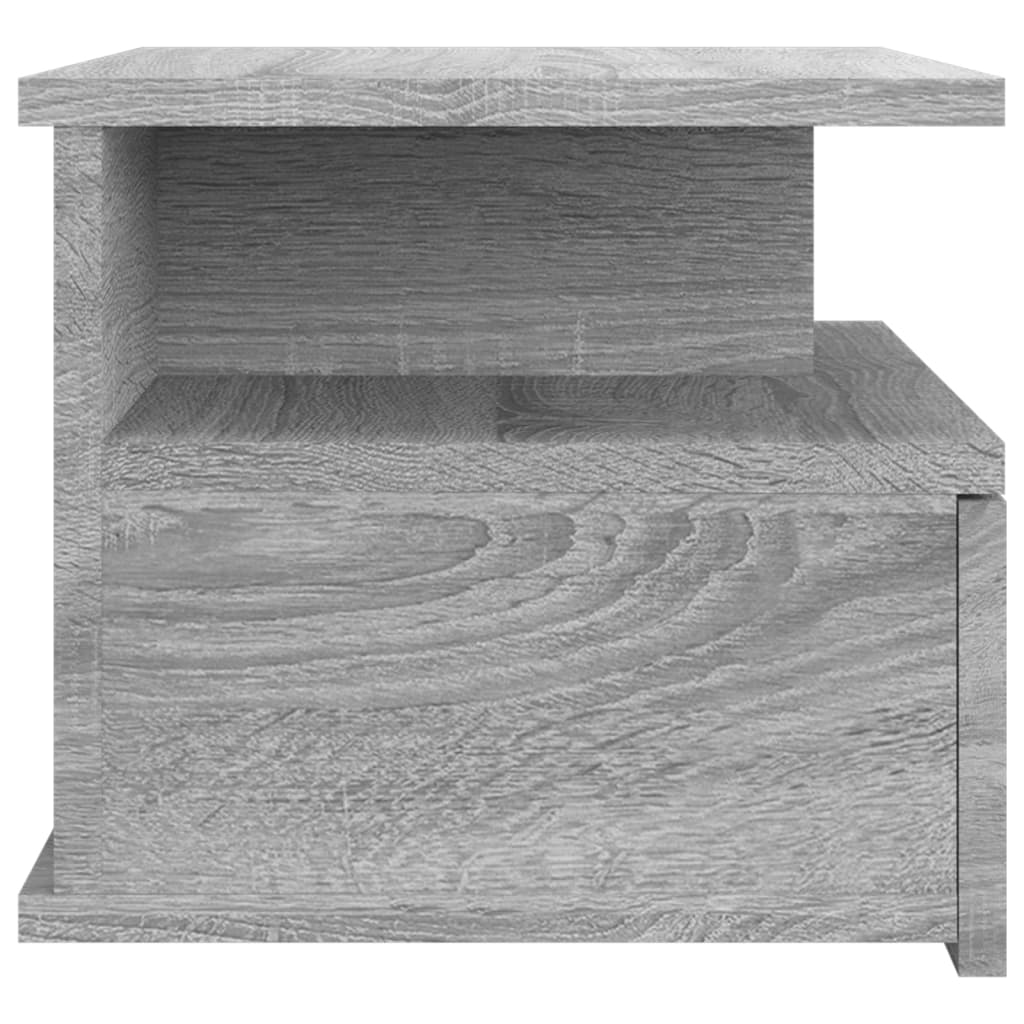 Kelluvat yöpöydät 2 kpl harmaa Sonoma 40x31x27 cm tekninen puu - Sisustajankoti.fi