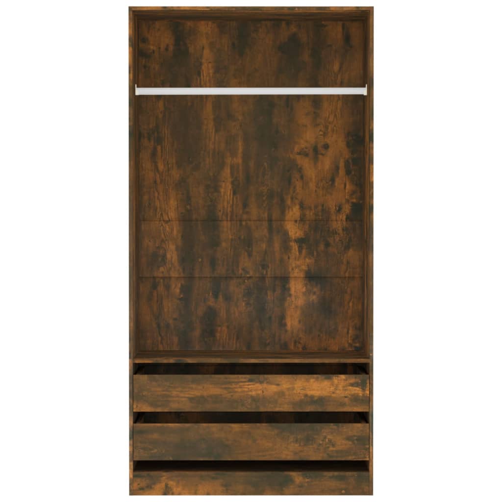 Vaatekaappi savutammi 100x50x200 cm tekninen puu - Sisustajankoti.fi