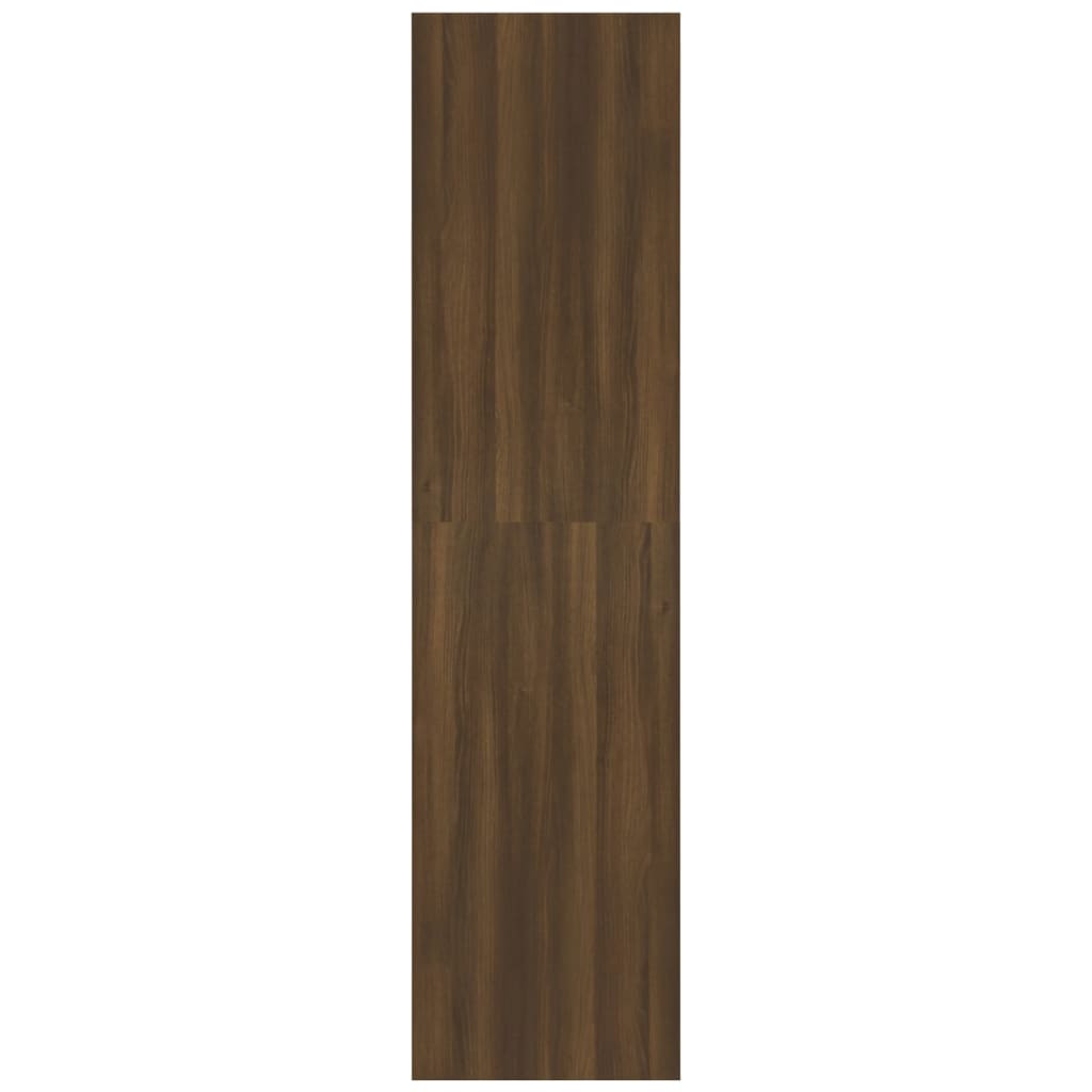 Vaatekaappi ruskea tammi 100x50x200 cm tekninen puu - Sisustajankoti.fi