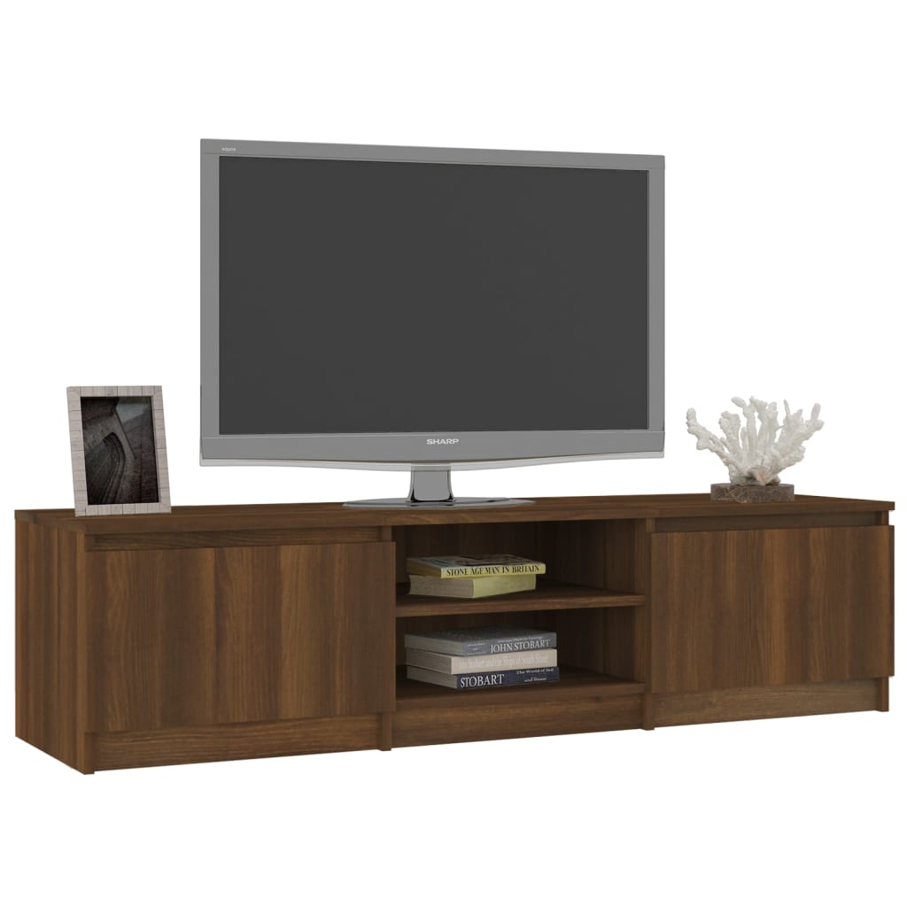 TV-taso ruskea tammi 140x40x35,5 cm tekninen puu - Sisustajankoti.fi