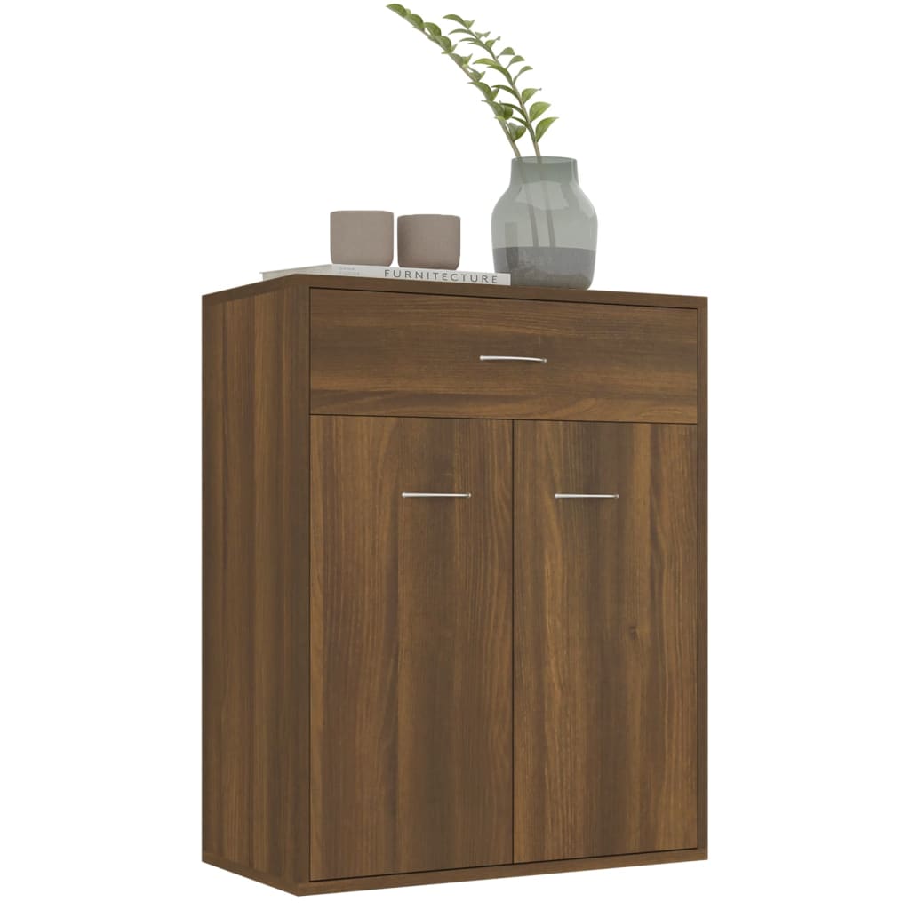 Senkki ruskea tammi 60x30x75 cm tekninen puu - Sisustajankoti.fi