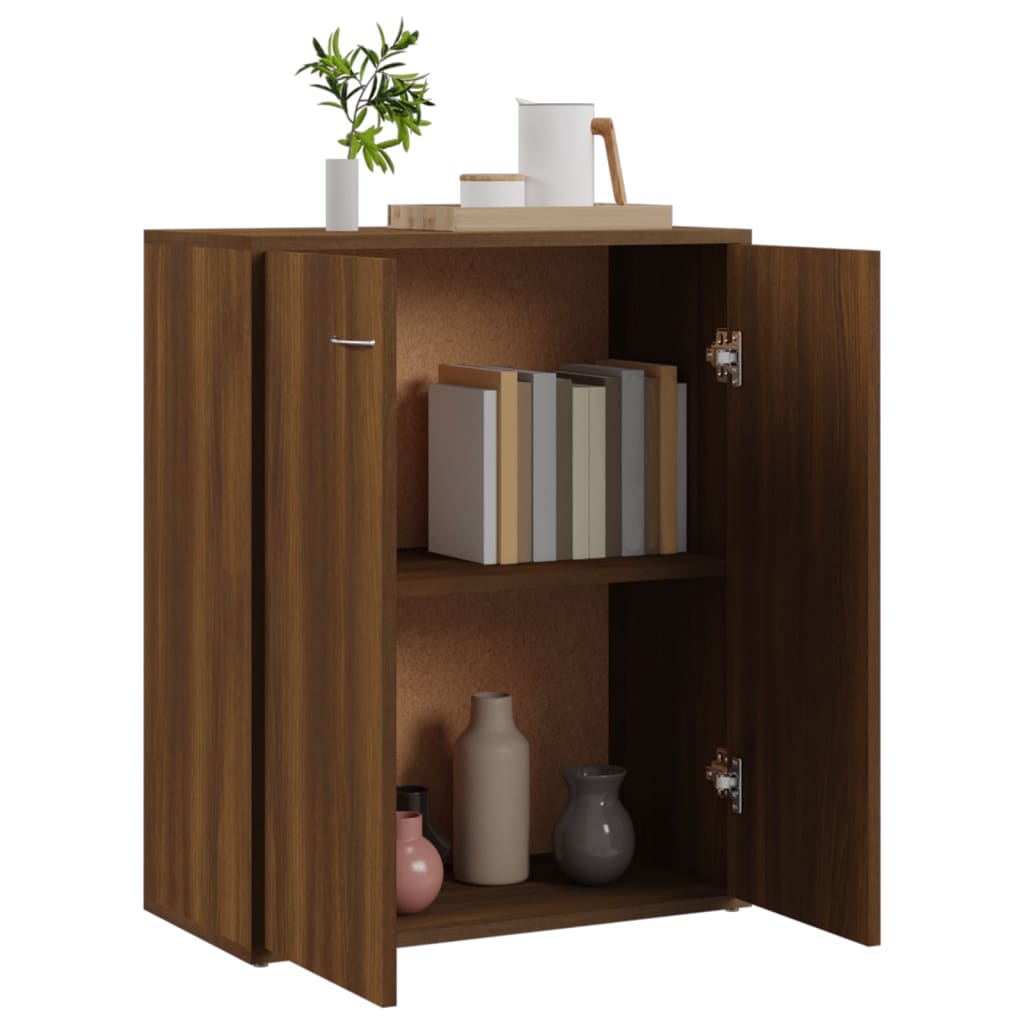 Senkki ruskea tammi 60x30x75 cm tekninen puu - Sisustajankoti.fi