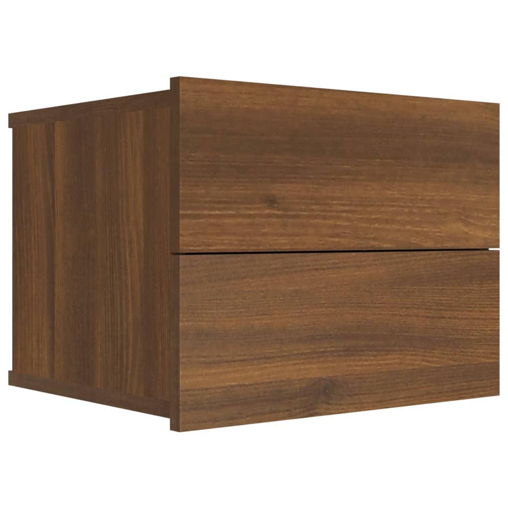 Yöpöydät 2 kpl ruskea tammi 40x30x30 cm tekninen puu - Sisustajankoti.fi