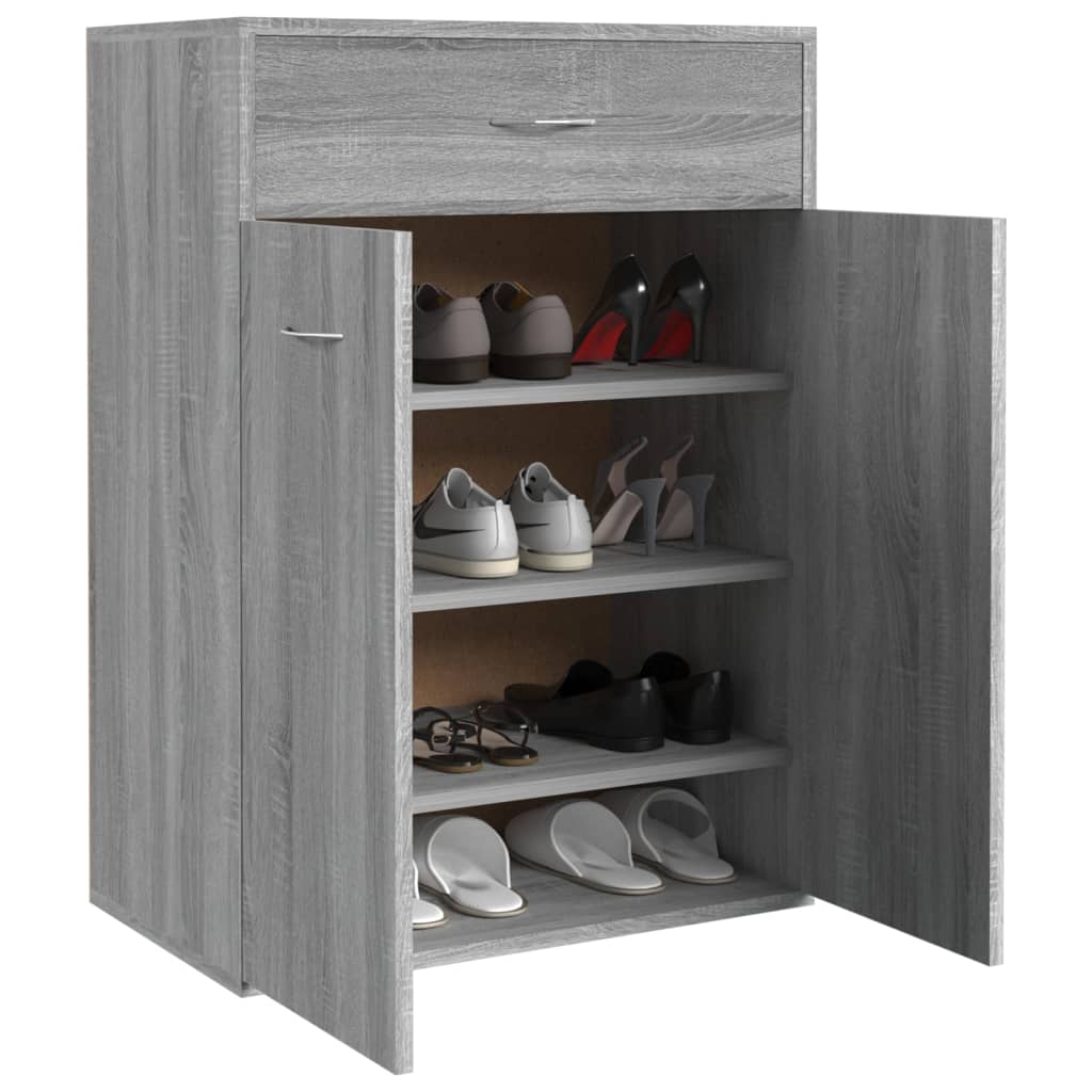 Kenkäkaappi harmaa Sonoma 60x35x84 cm tekninen puu - Sisustajankoti.fi