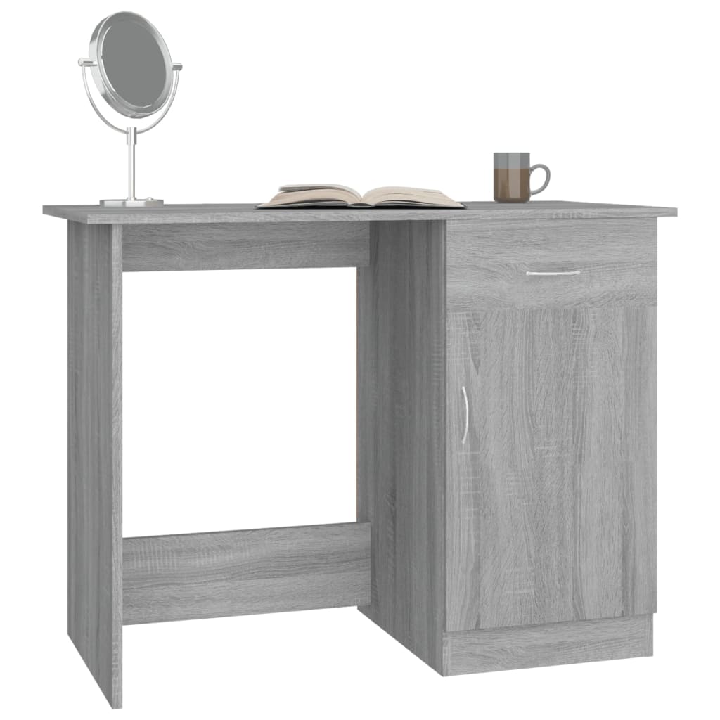 Työpöytä harmaa Sonoma 100x50x76 cm tekninen puu - Sisustajankoti.fi