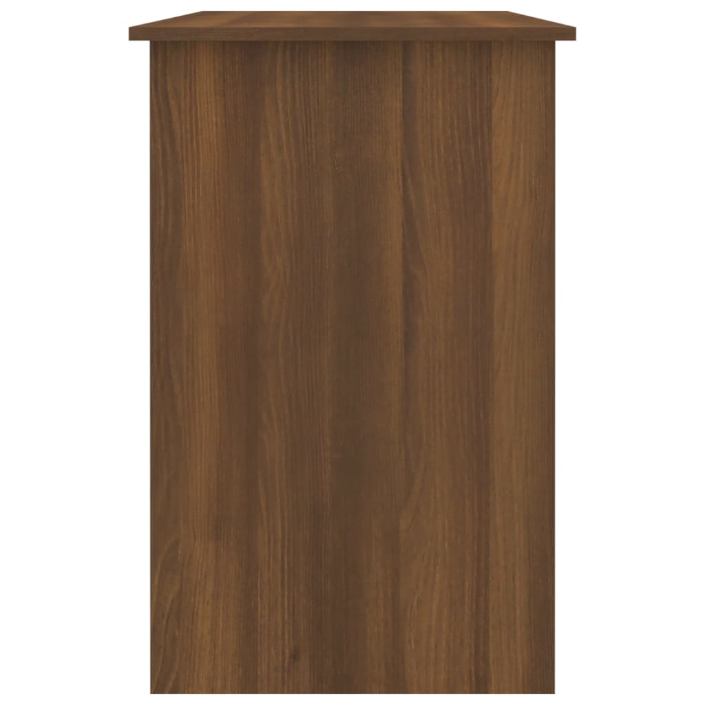Työpöytä ruskea tammi 100x50x76 cm tekninen puu - Sisustajankoti.fi