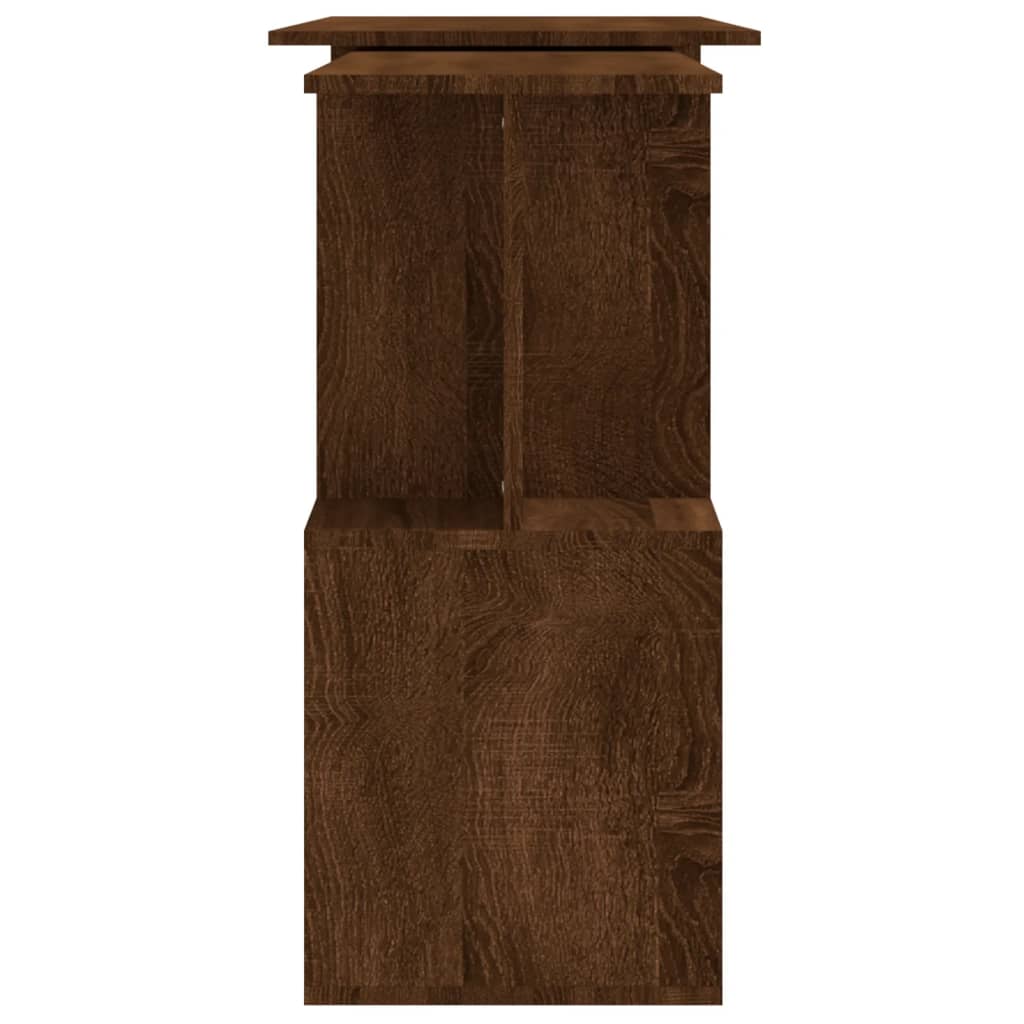 Kulmatyöpöytä ruskea tammi 200x50x76 cm tekninen puu - Sisustajankoti.fi