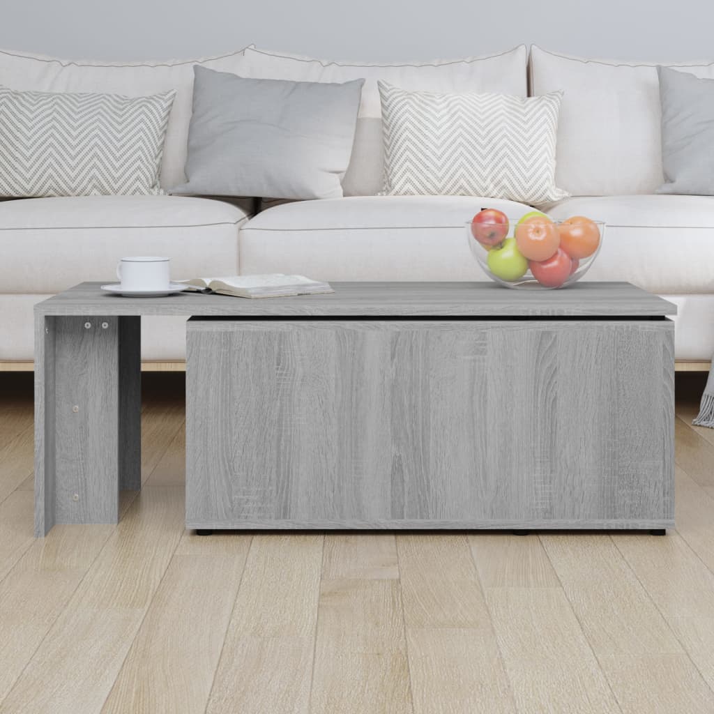 Sohvapöytä harmaa Sonoma 150x50x35 cm tekninen puu - Sisustajankoti.fi