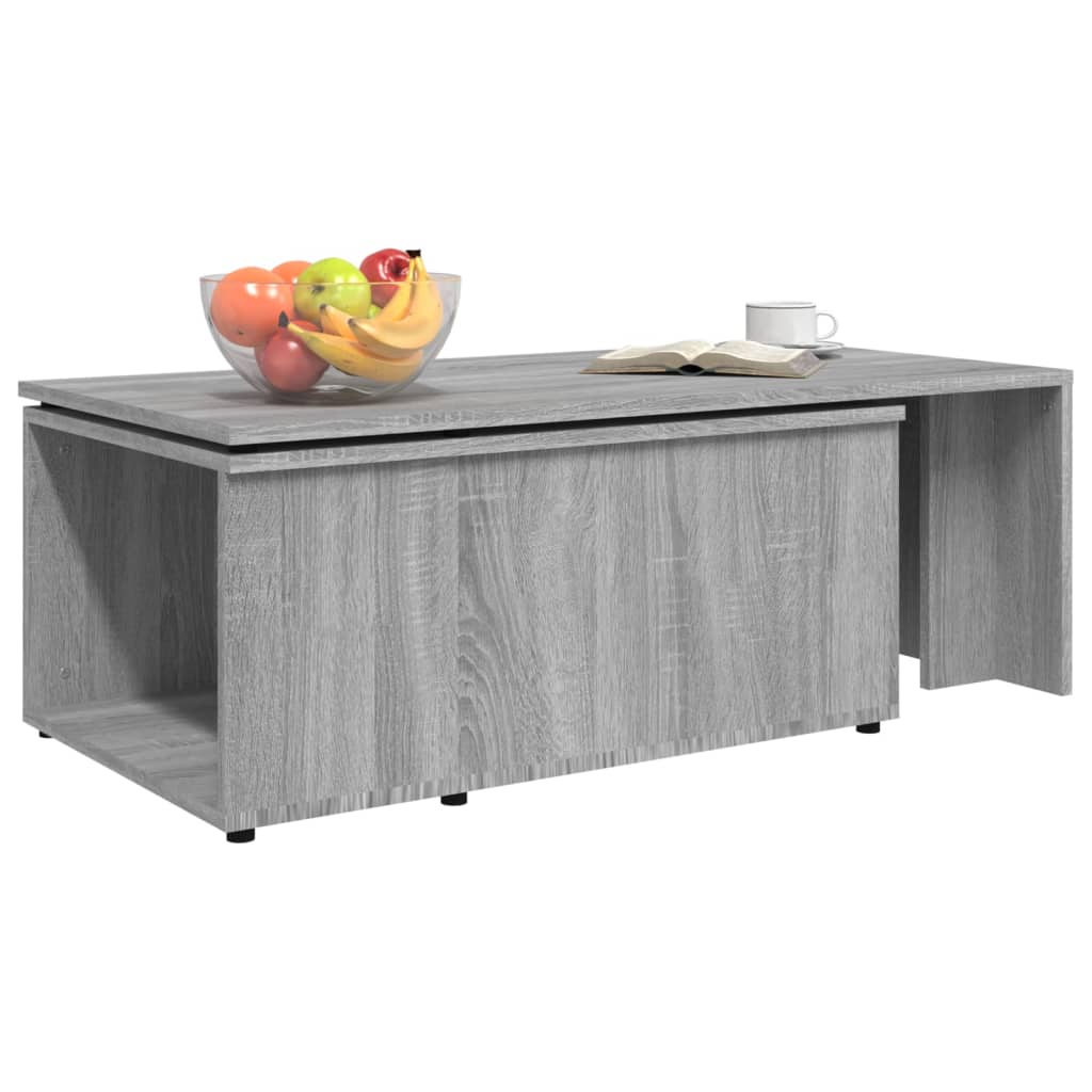 Sohvapöytä harmaa Sonoma 150x50x35 cm tekninen puu - Sisustajankoti.fi