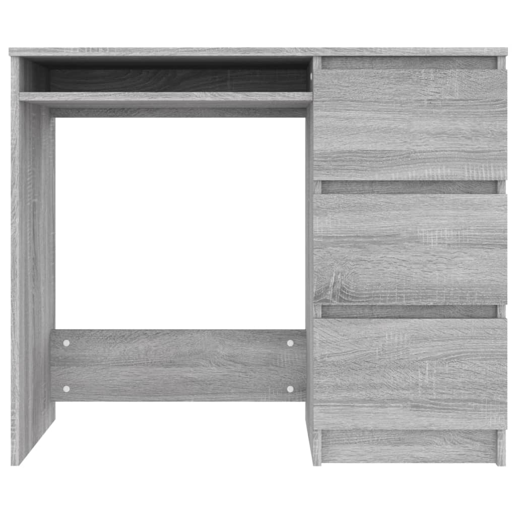 Työpöytä harmaa Sonoma 90x45x76 cm tekninen puu - Sisustajankoti.fi