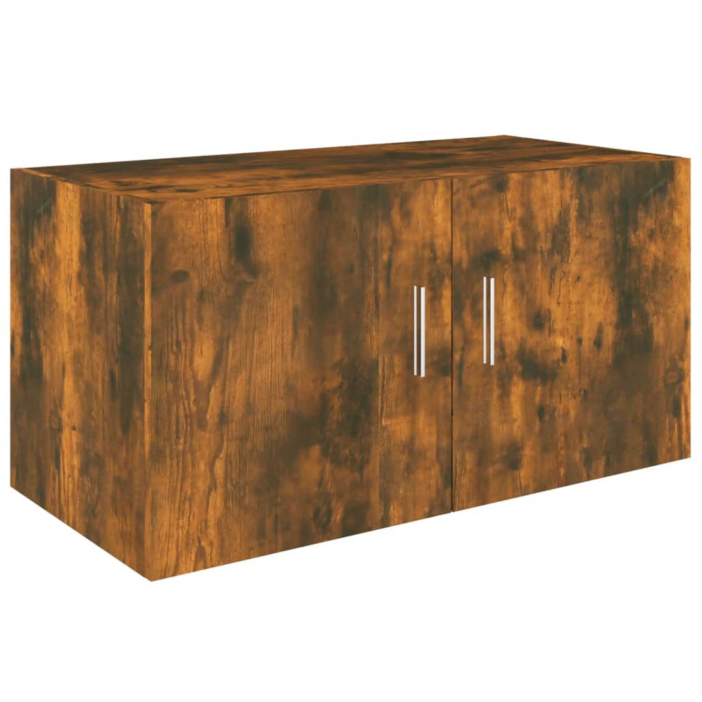 Seinäkiinnitettävä kaappi savutammi 80x39x40 cm tekninen puu - Sisustajankoti.fi