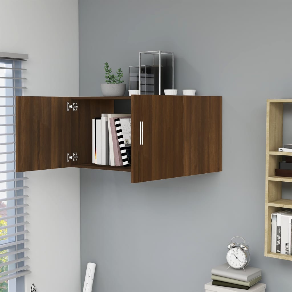 Seinäkiinnitettävä kaappi ruskea tammi 80x39x40 cm tekninen puu - Sisustajankoti.fi