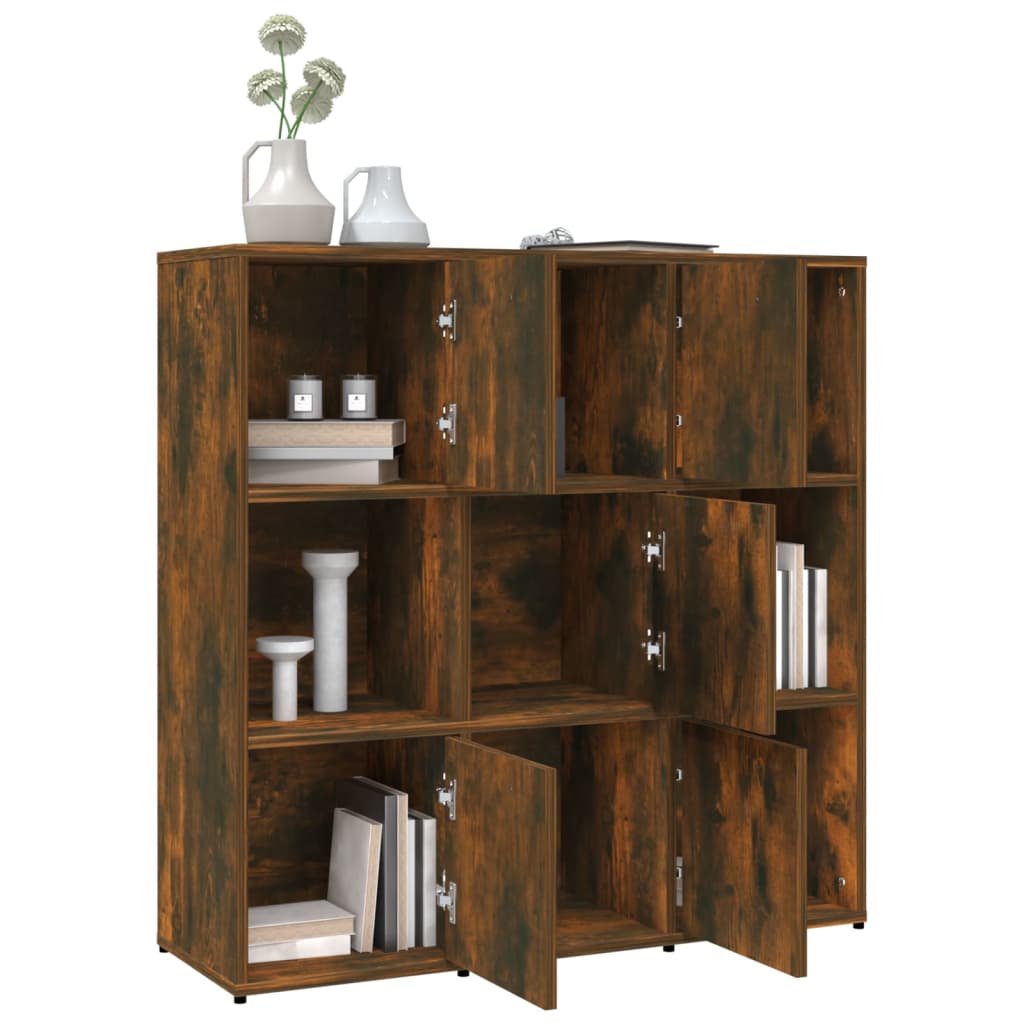 Kirjahylly savutammi 90x30x90 cm tekninen puu - Sisustajankoti.fi
