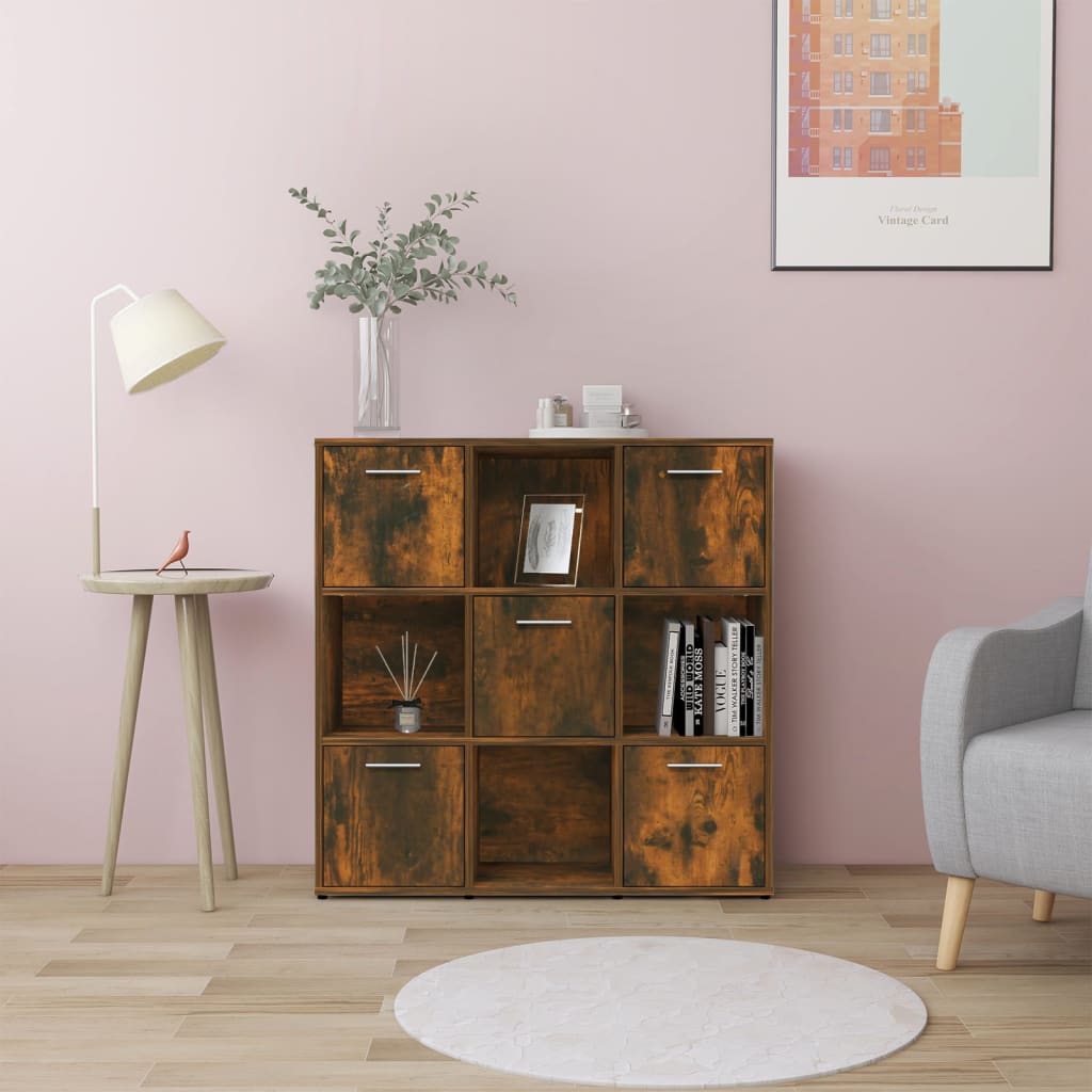 Kirjahylly savutammi 90x30x90 cm tekninen puu - Sisustajankoti.fi