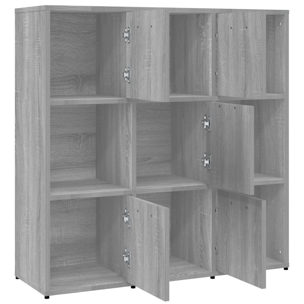 Kirjahylly harmaa Sonoma 90x30x90 cm tekninen puu - Sisustajankoti.fi