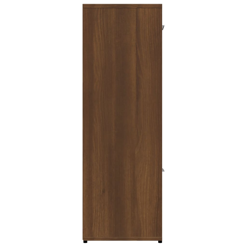 Kirjahylly ruskea tammi 90x30x90 cm tekninen puu - Sisustajankoti.fi