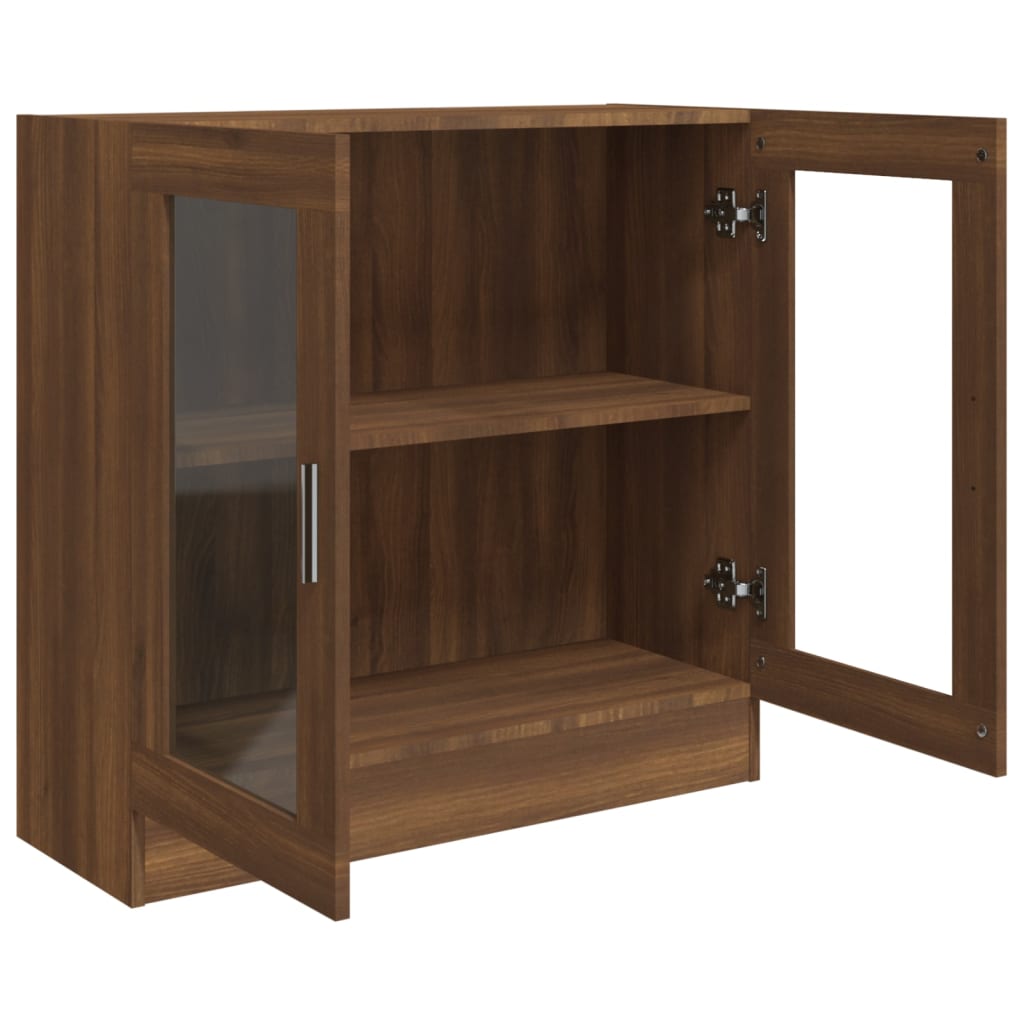 Vitriinikaappi ruskea tammi 82,5x30,5x80 cm tekninen puu - Sisustajankoti.fi