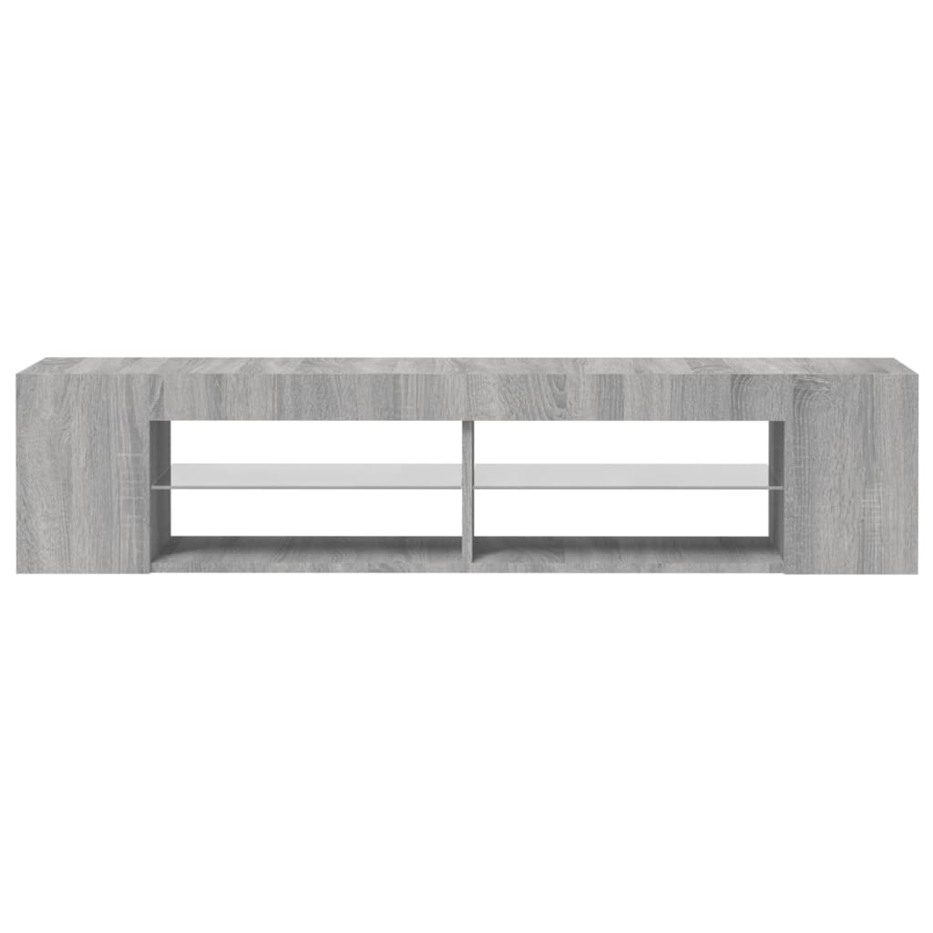 TV-taso LED-valoilla harmaa Sonoma 135x39x30 cm - Sisustajankoti.fi