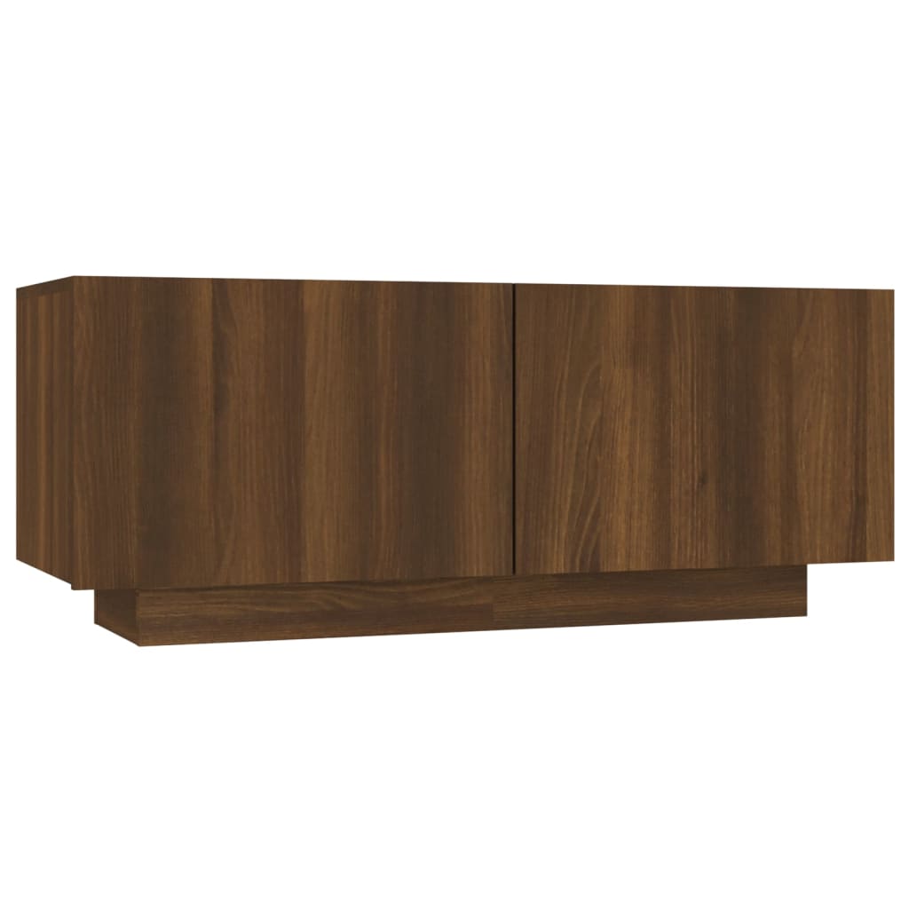 TV-taso ruskea tammi 100x35x40 cm tekninen puu - Sisustajankoti.fi