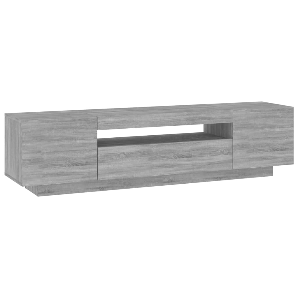 TV-taso LED-valoilla harmaa Sonoma 160x35x40 cm - Sisustajankoti.fi
