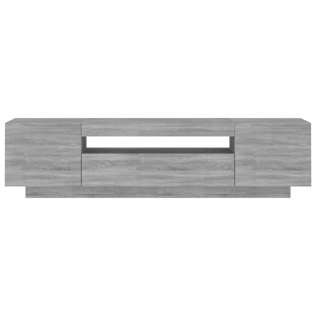 TV-taso LED-valoilla harmaa Sonoma 160x35x40 cm - Sisustajankoti.fi