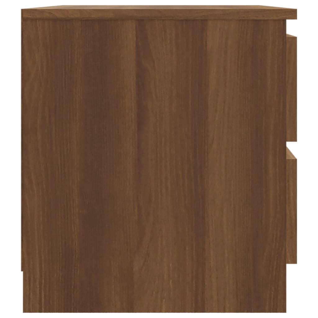 Yöpöydät 2 kpl ruskea tammi 50x39x43,5 cm tekninen puu - Sisustajankoti.fi