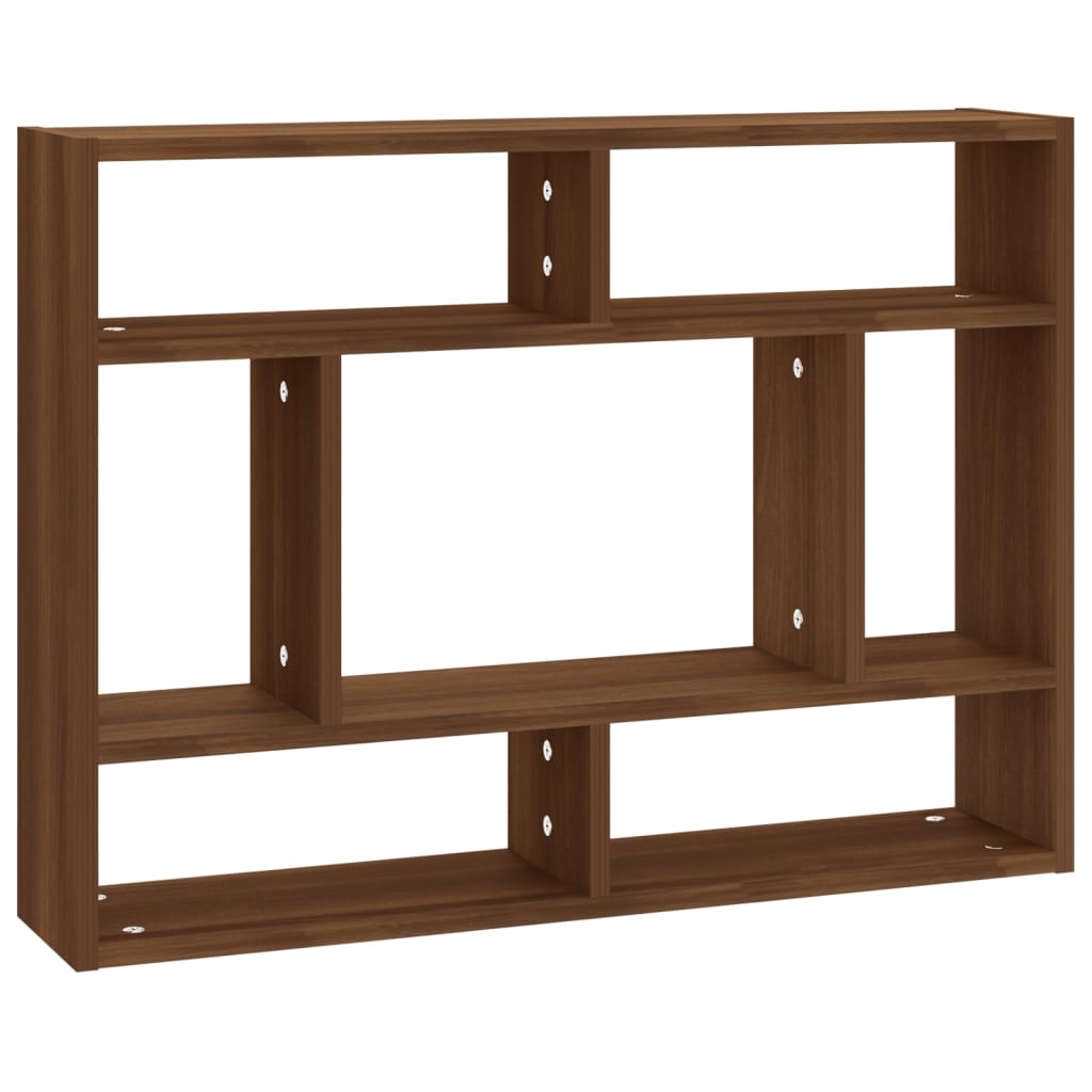 Seinähylly ruskea tammi 75x16x55 cm tekninen puu - Sisustajankoti.fi