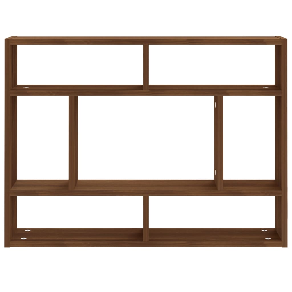 Seinähylly ruskea tammi 75x16x55 cm tekninen puu - Sisustajankoti.fi