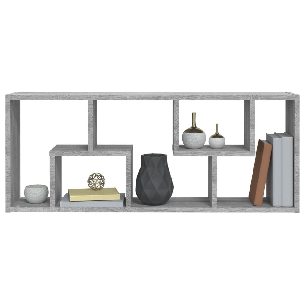 Seinähylly harmaa Sonoma 36x16x90 cm tekninen puu - Sisustajankoti.fi