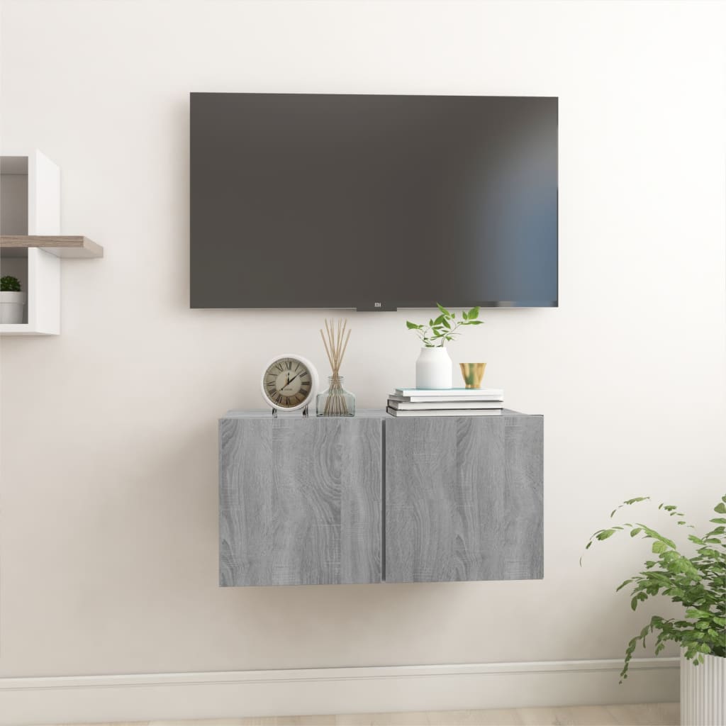 Riippuva TV-kaappi harmaa Sonoma 60x30x30 cm tekninen puu - Sisustajankoti.fi