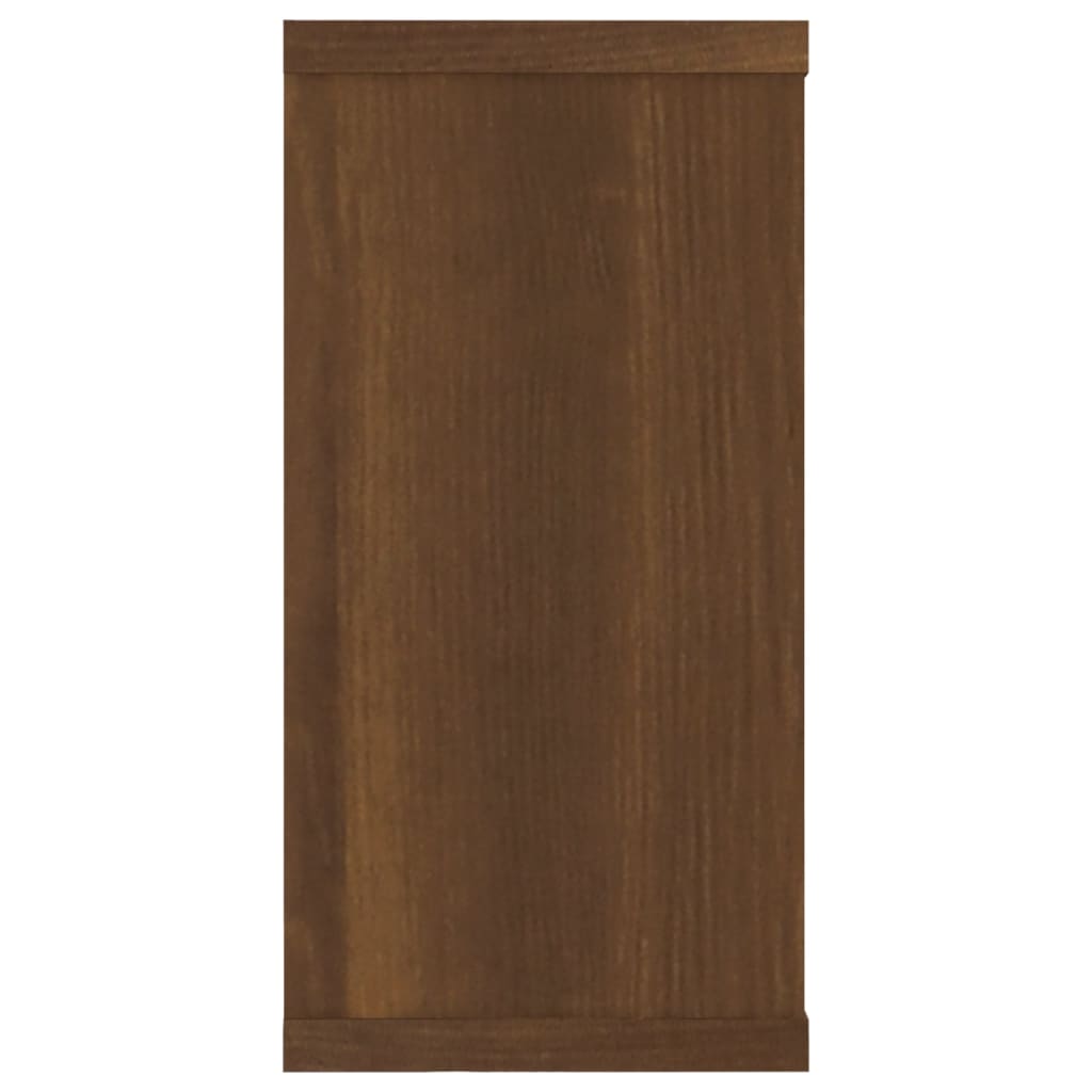 Seinäkuutiohyllyt 4 kpl ruskea tammi 100x15x30 cm tekninen puu - Sisustajankoti.fi