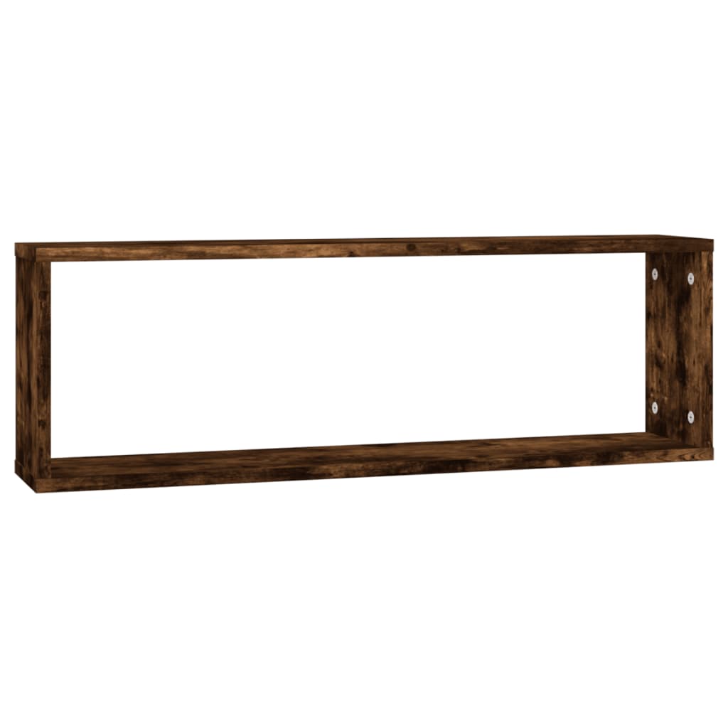 Seinäkuutiohyllyt 2 kpl savutammi 80x15x26,5 cm tekninen puu - Sisustajankoti.fi