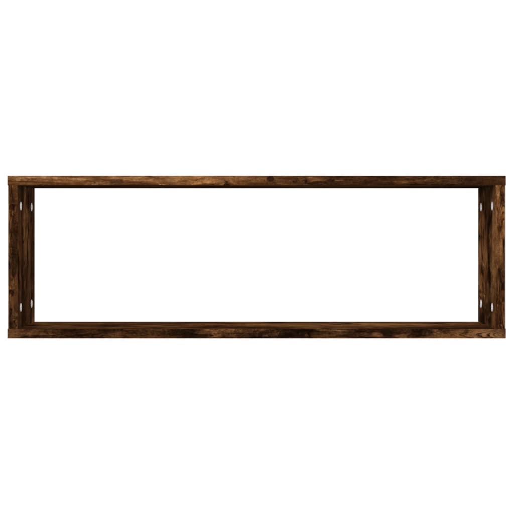 Seinäkuutiohyllyt 4 kpl savutammi 80x15x26,5 cm tekninen puu - Sisustajankoti.fi