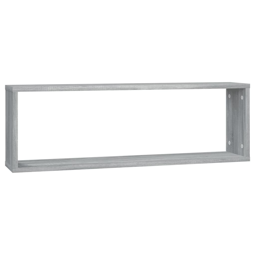Seinäkuutiohylly 2 kpl harmaa Sonoma 80x15x26,5 cm tekninen puu - Sisustajankoti.fi