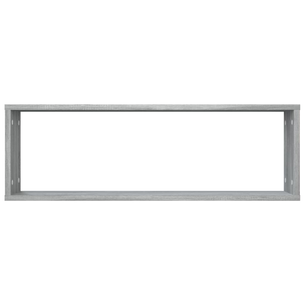 Seinäkuutiohylly 2 kpl harmaa Sonoma 80x15x26,5 cm tekninen puu - Sisustajankoti.fi