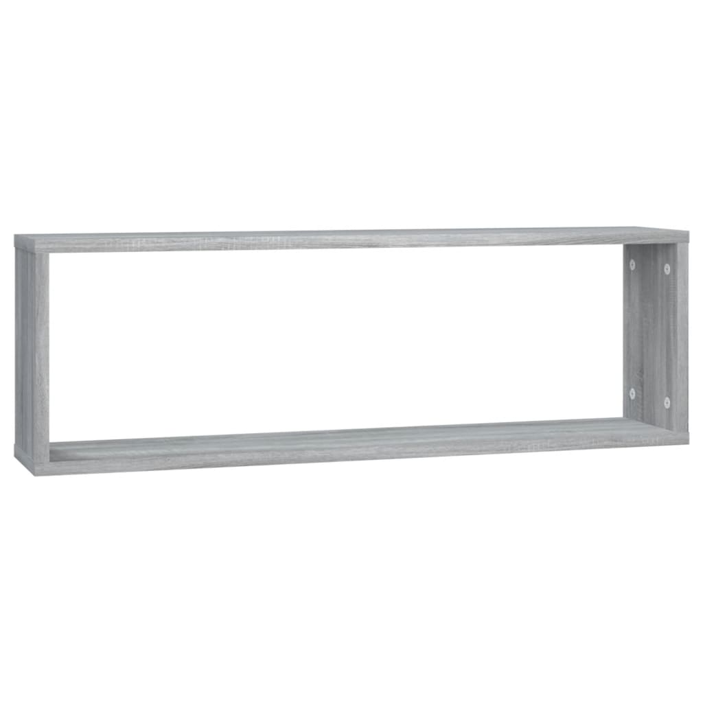 Seinäkuutiohylly 4 kpl harmaa Sonoma 80x15x26,5 cm tekninen puu - Sisustajankoti.fi