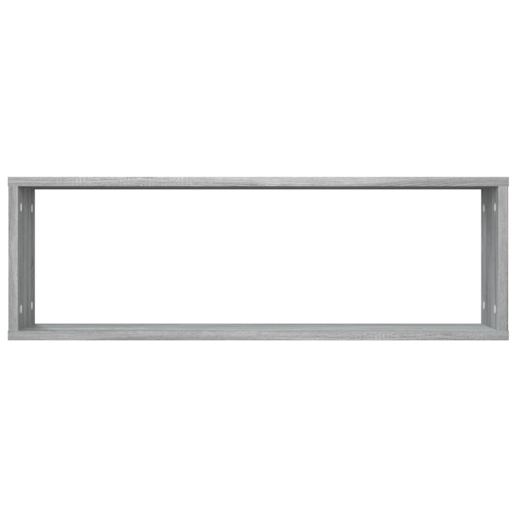 Seinäkuutiohylly 4 kpl harmaa Sonoma 80x15x26,5 cm tekninen puu - Sisustajankoti.fi