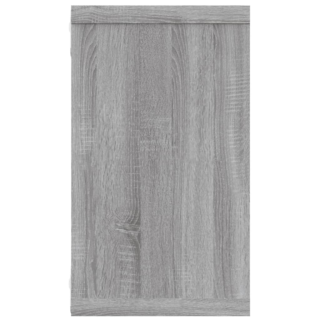 Seinäkuutiohylly 4 kpl harmaa Sonoma 80x15x26,5 cm tekninen puu - Sisustajankoti.fi