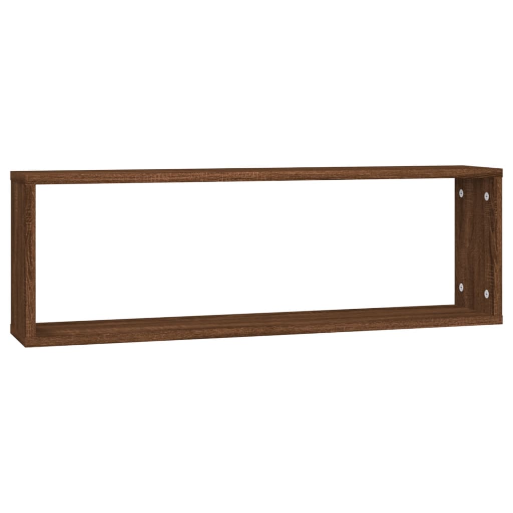 Seinäkuutiohyllyt 4 kpl ruskea tammi 80x15x26,5 cm tekninen puu - Sisustajankoti.fi