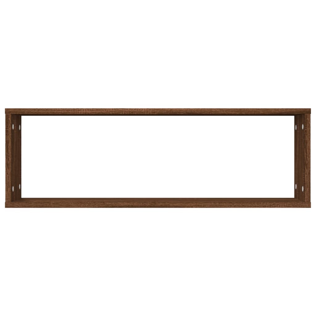 Seinäkuutiohyllyt 4 kpl ruskea tammi 80x15x26,5 cm tekninen puu - Sisustajankoti.fi