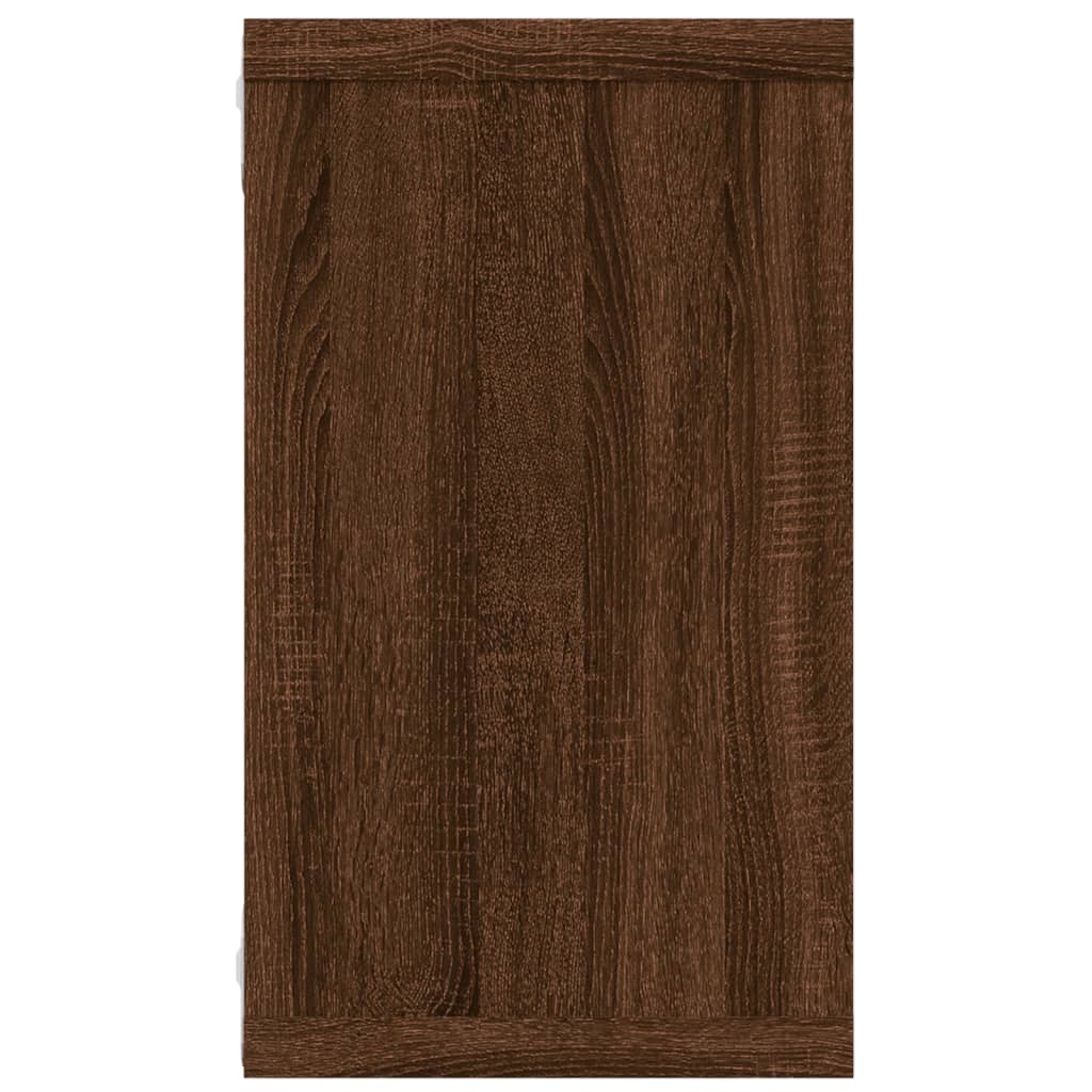 Seinäkuutiohyllyt 4 kpl ruskea tammi 80x15x26,5 cm tekninen puu - Sisustajankoti.fi
