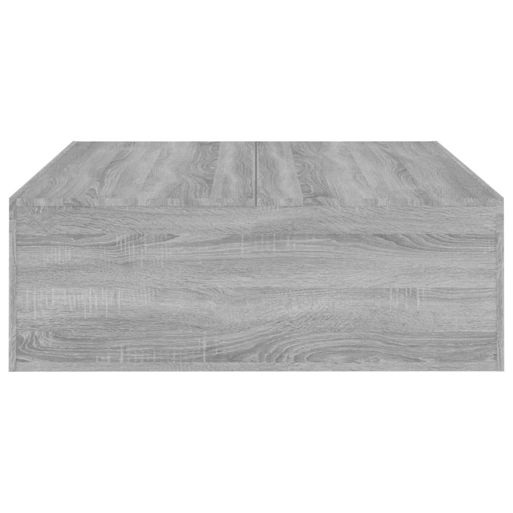 Sohvapöytä harmaa Sonoma 100x100x35 cm tekninen puu - Sisustajankoti.fi