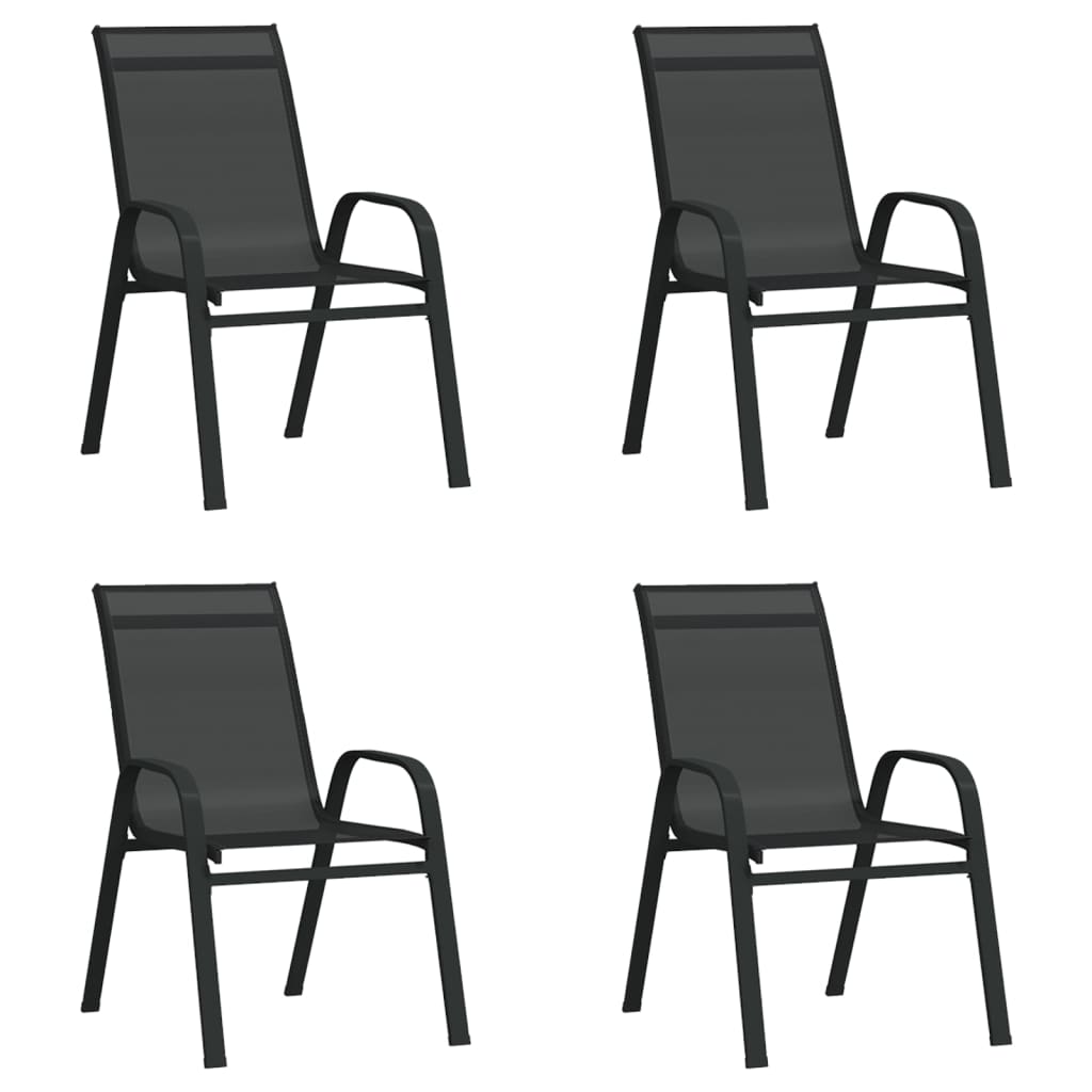 5-osainen Puutarharuokailuryhmä musta - Sisustajankoti.fi